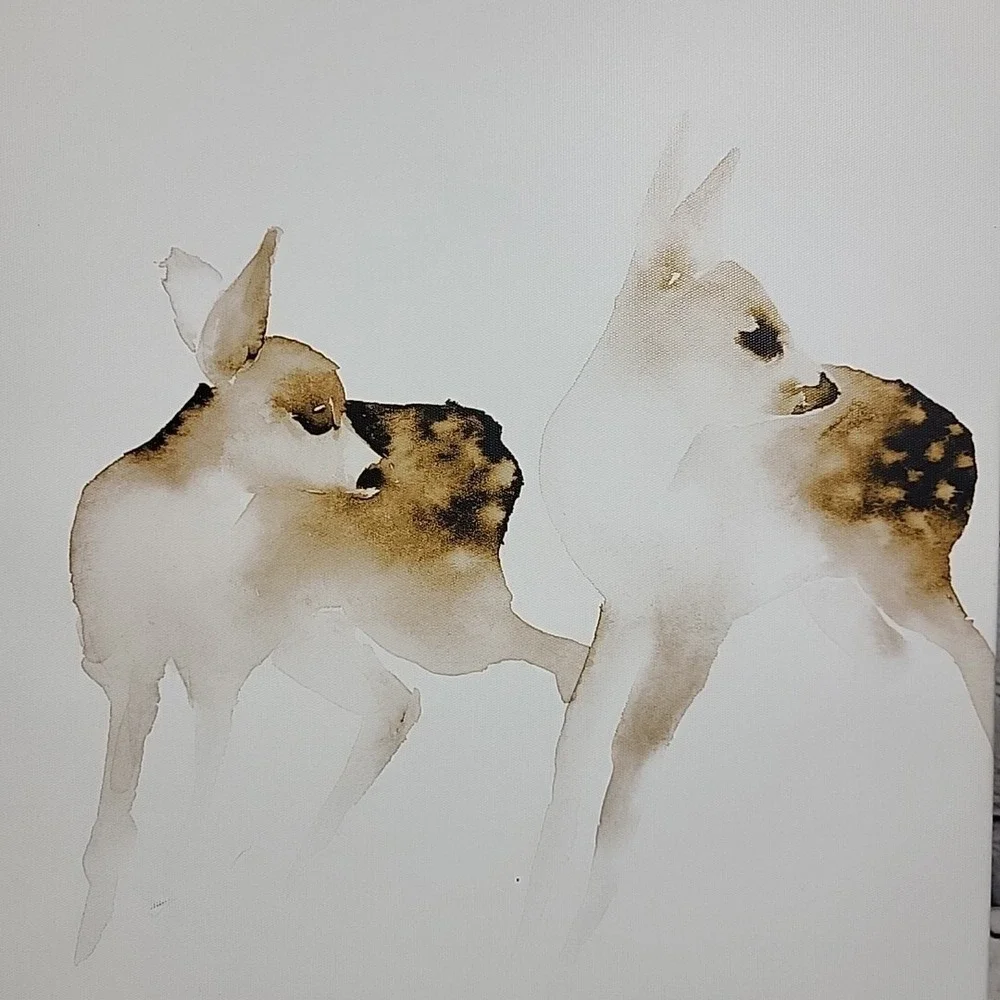 IKEA PJATTERYD PJÄTTERYD Picture On Canvas Deers 2 Pack 11x15